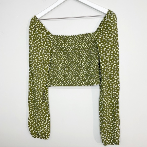 π
ΊNWT PacSun LA Hearts Square Neck Long Sleeve Floral Crop Top Size XS - Picture 4 of 4